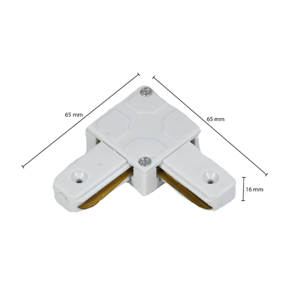 1 fase rail connector i vormig