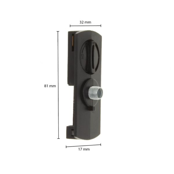 1 fase rail adapter slim zwart