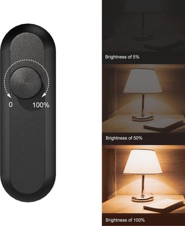 LED snoerdimmer LEDMAT | 0-50w | zwart - Afbeelding 3
