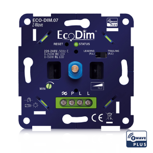 EcoDim ECO-DIM.07 Led dimmer Z-Wave druk/draai 0-250W (RLC)