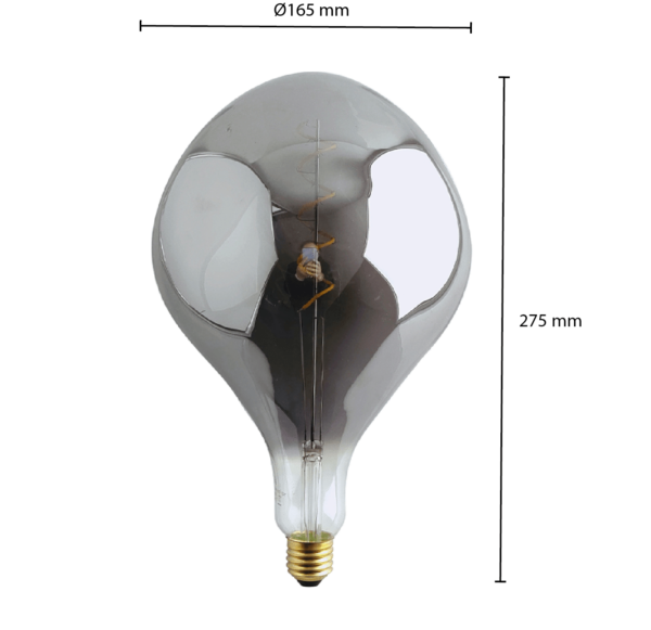 LED filament E27 LEDMAT | ET Smoke | 2300K - Afbeelding 2