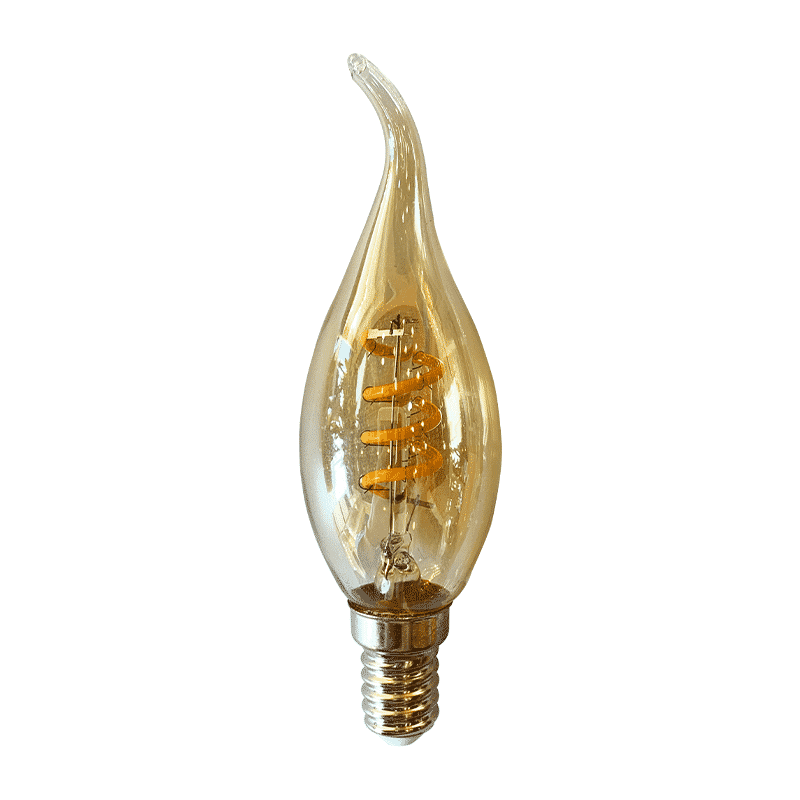 LED filament E14 kaarslamp | dimbaar | 2 watt | amber | 2400K - Afbeelding 2
