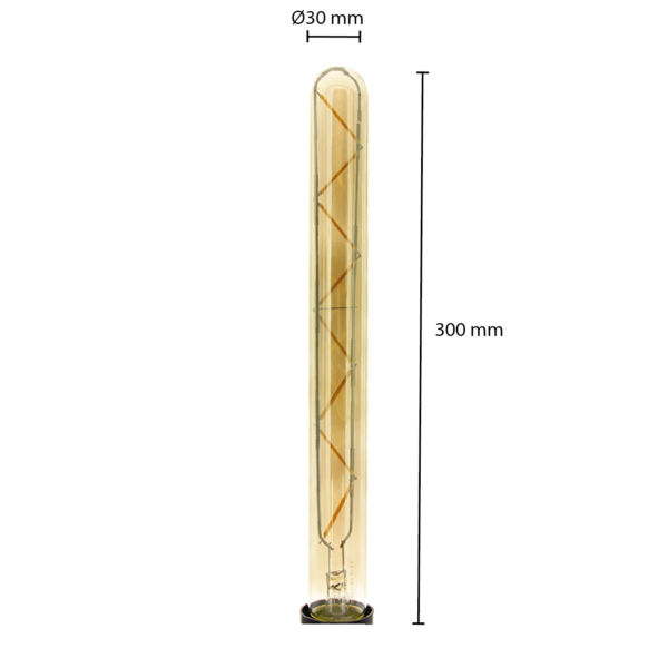 LED filament E27 LEDMAT | Tubular Smoke | 2300K - Afbeelding 2