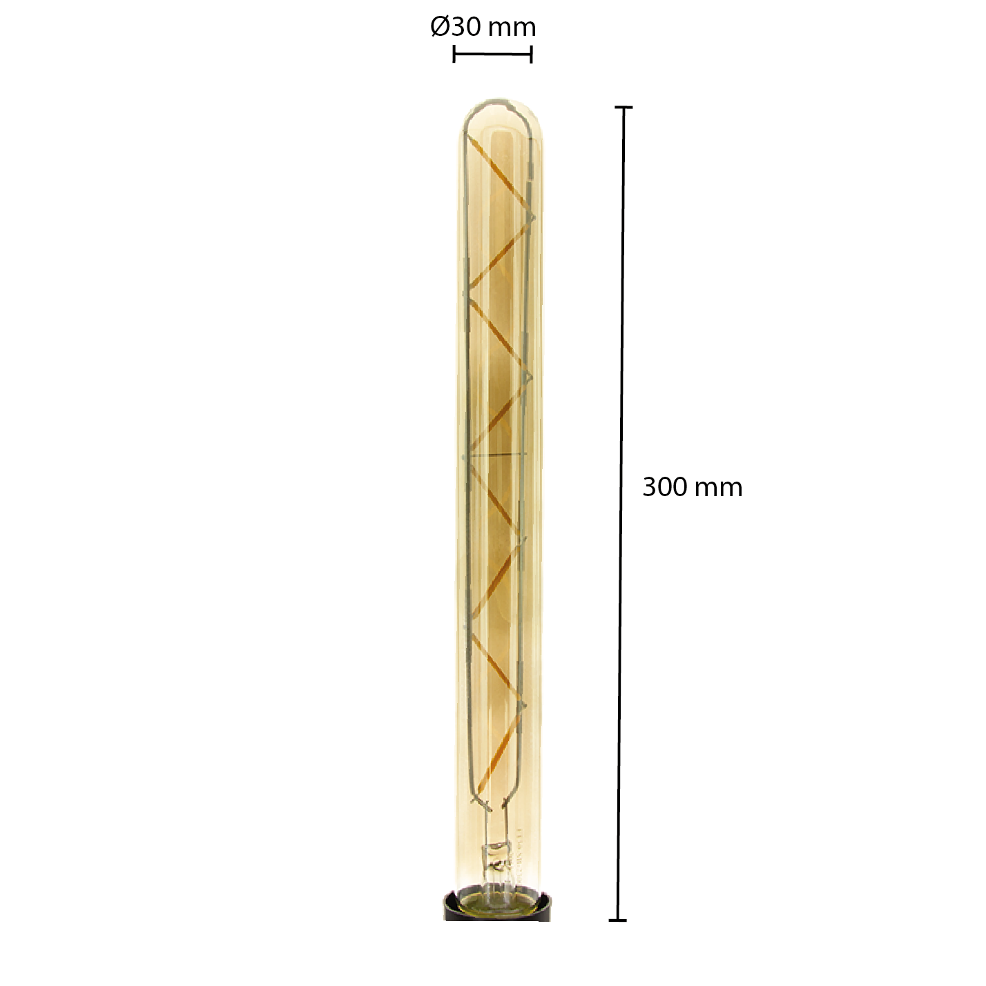 LED filament E27 LEDMAT | Tubular Smoke | 2300K - Afbeelding 2