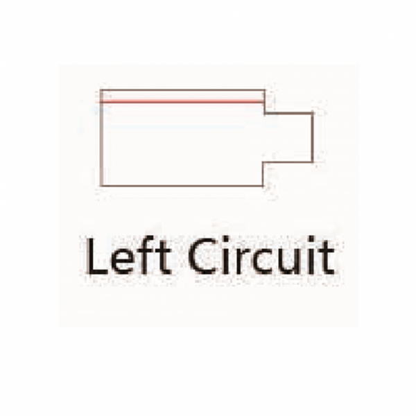 Power connector LEDMAT | 3-fase-rail | links | wit - Afbeelding 2