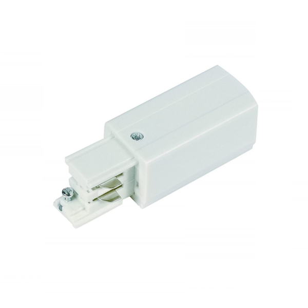 Power connector LEDMAT | 3-fase-rail | links | wit
