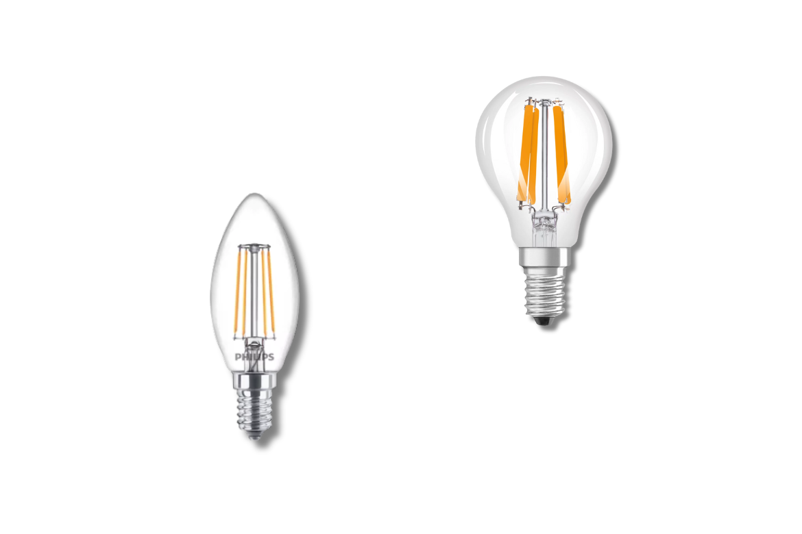 LED filament E14 | LED kaarslamp | dimbaar | Clear | 2200K | 4w