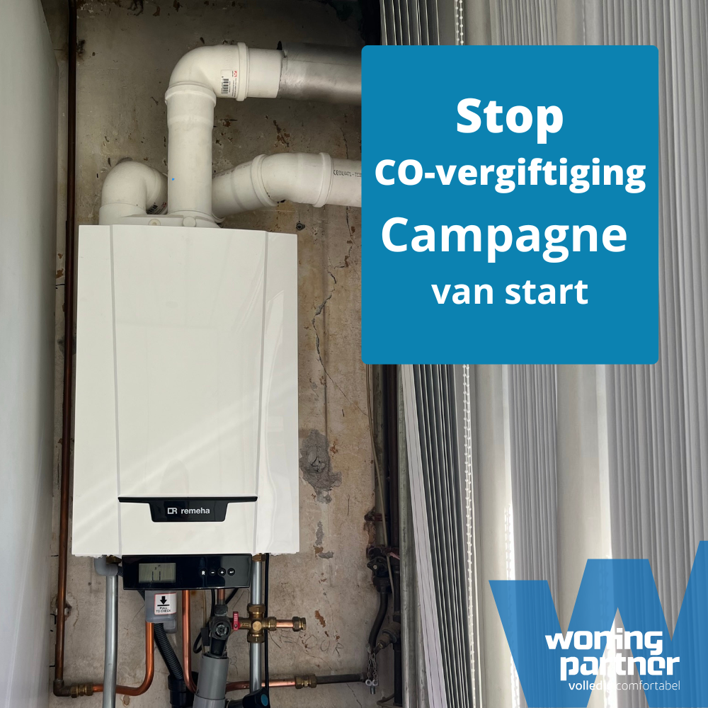 Stop CO-vergiftiging campagne van Woningpartner bij cv-ketels en verwarmingstoestellen