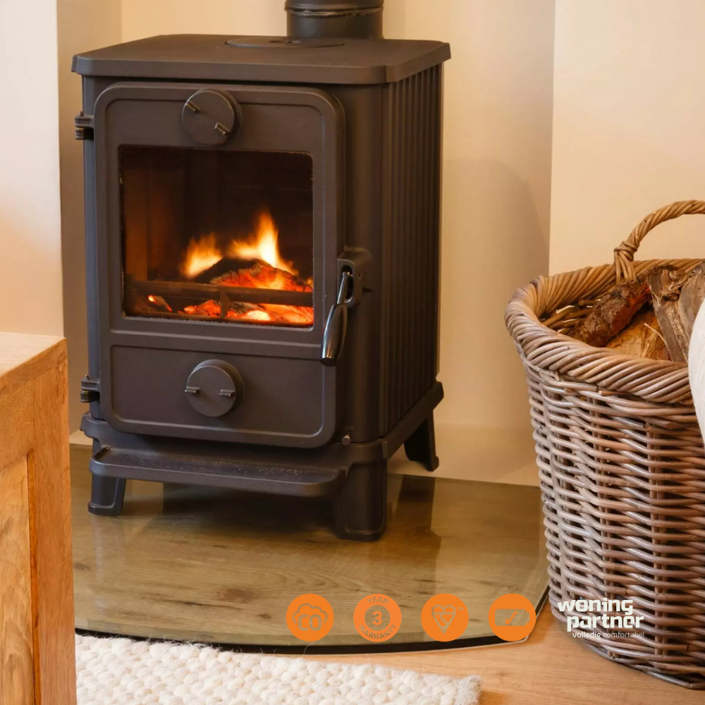 Koolmonoxidemelder bij houtkachel voor bescherming tegen koolmonoxide