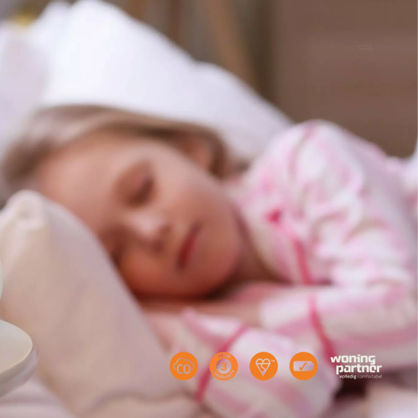 Koolmonoxidemelder in slaapkamer voor veilige nachtrust