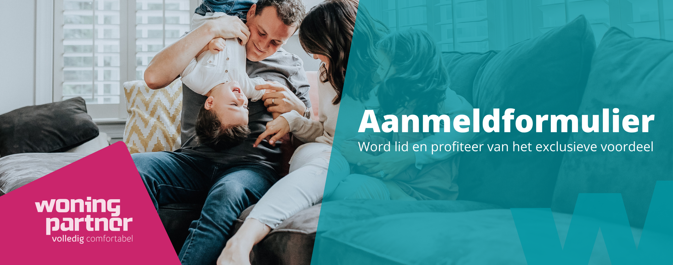 Aanmeldformulier ledenvoordeel via Woningpartner