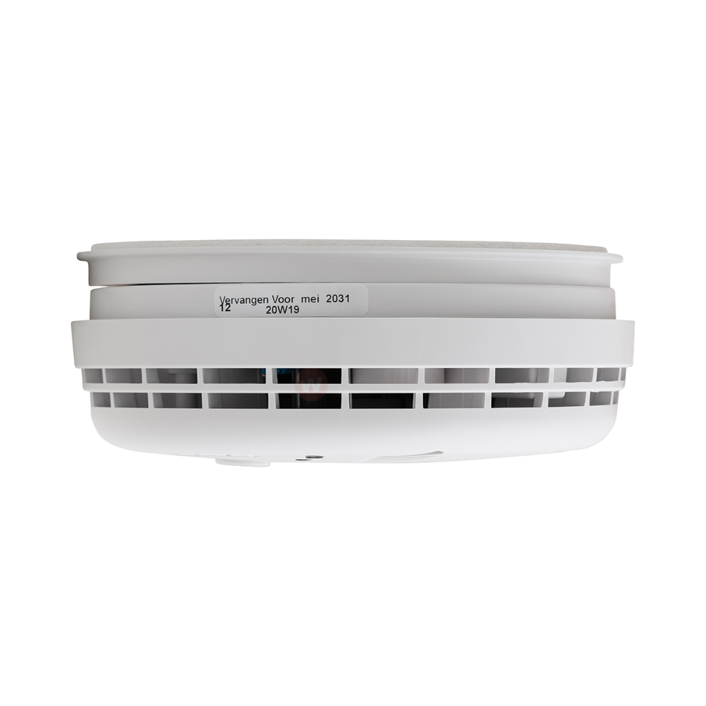 Ei146 optische rookmelder inclusief 9volt back-up batterij zijaanzicht Ei146 zijaanzicht