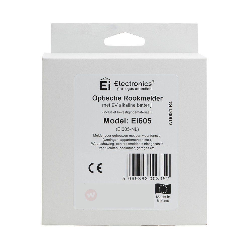 Ei605 Ei Electronics rookmelder 10 jaar lithium accu verpakking Ei605 Ei Electronics rookmelder 10 jaar lithium accu
