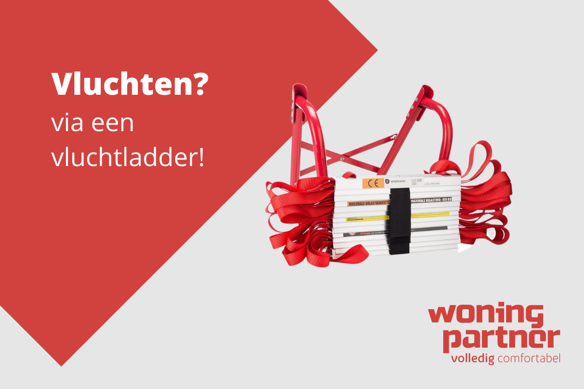 Vluchtladder voor veilig vluchten uit woning bij brand via raam of balkon