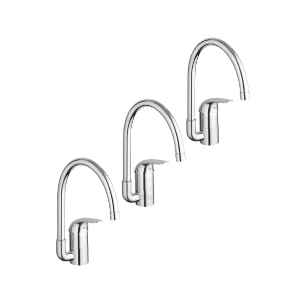 Grohe Euroeco keukenmengkraan, chroom, voorsprong uitloop 223mm Art van 3 stuks Grohe Euroeco keukenmengkraan, chroom, voorsprong uitloop 223mm Art van 3 stuks