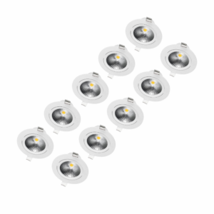 lage inbouwspots wit IP44 Bathled rond 2700K 10-pack