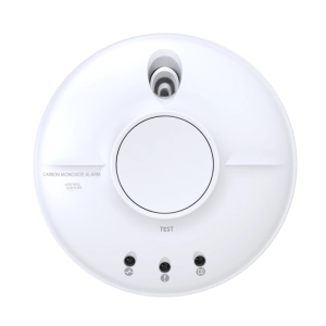 FireAngel CW1-PF-T koolmonoxidemelder 230 volt met testknop en ronde behuizing