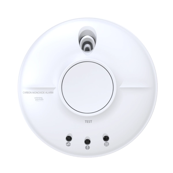 FireAngel CW1-PF-T koolmonoxidemelder 230 volt met testknop en ronde behuizing