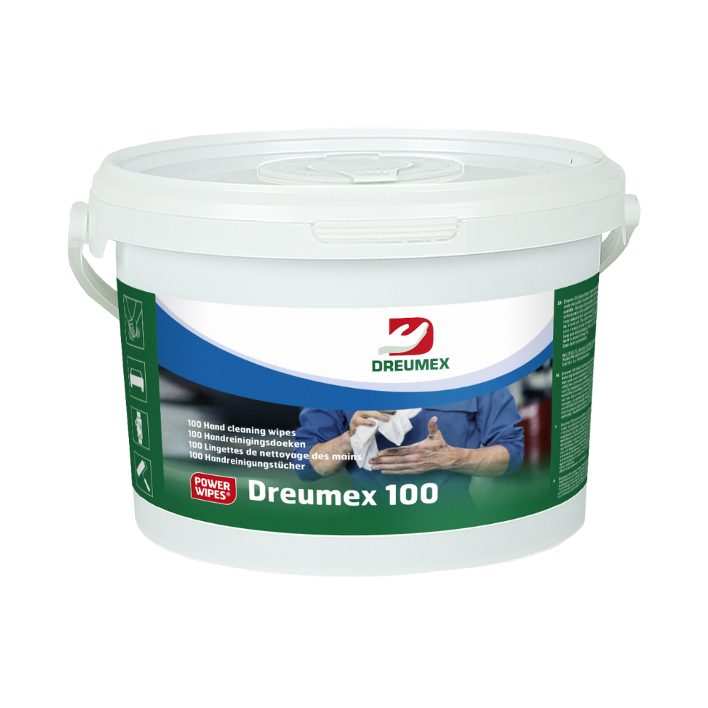 Dreumex 100 Handreinigingsdoekjes emmer 100 doekjes