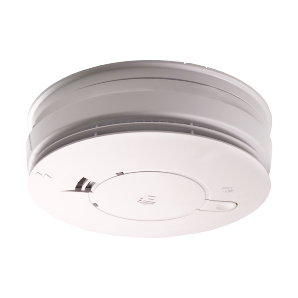 Ei 146e Ei Electronics rookmelder 230volt koppelbaar zijaanzicht Ei 146e Ei Electronics 230volt rookmelder zijkant