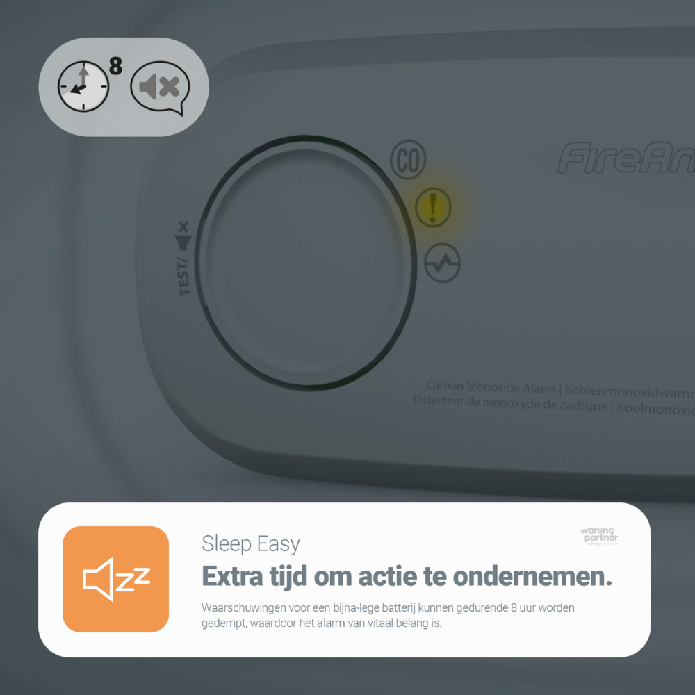 FA3313-EUX10 FireAngel Sleap Easy functie FireAngel FA3313-EUX10 koolmonoxidemelder - Afbeelding 5