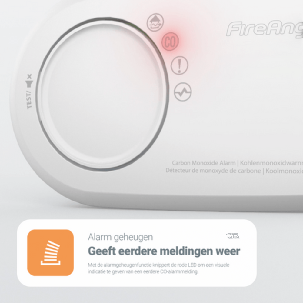 FA3820-EUX FireAngel koolmonoxidemelder geeft gevaar snel weer FireAngel FA3820-EUX koolmonoxidemelder 10 jaar met diagnose via kabel - Afbeelding 11