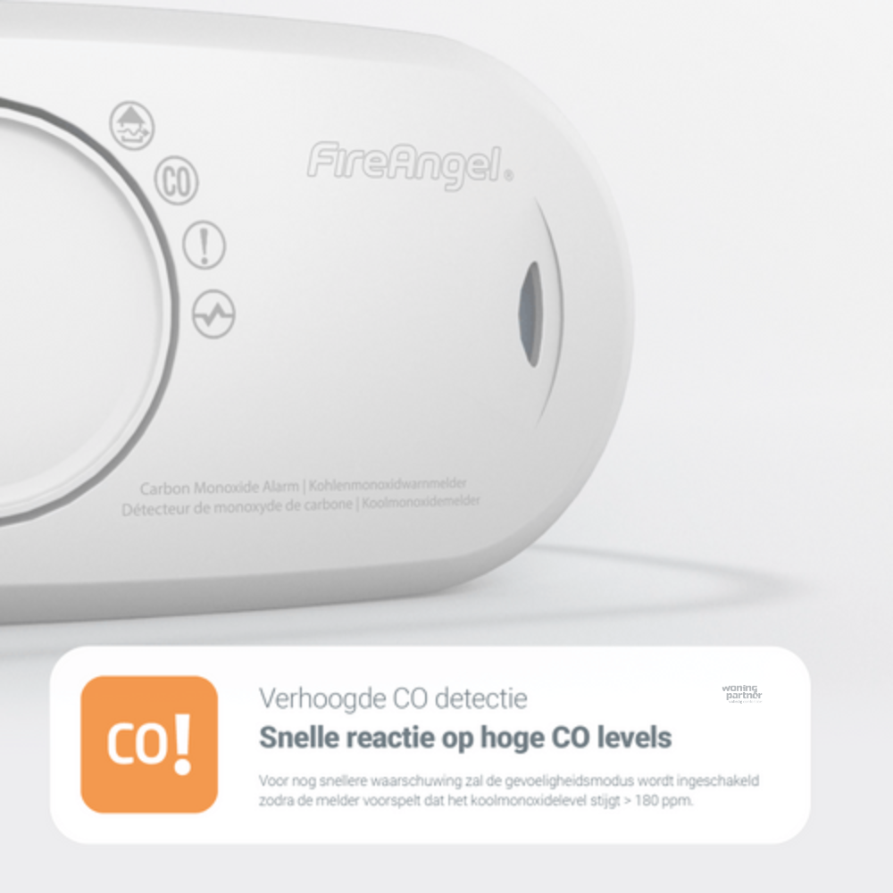 FA3820-EUX FireAngel koolmonoxidemelder lage co-detectie FireAngel FA3820-EUX koolmonoxidemelder 10 jaar met diagnose via kabel - Afbeelding 10