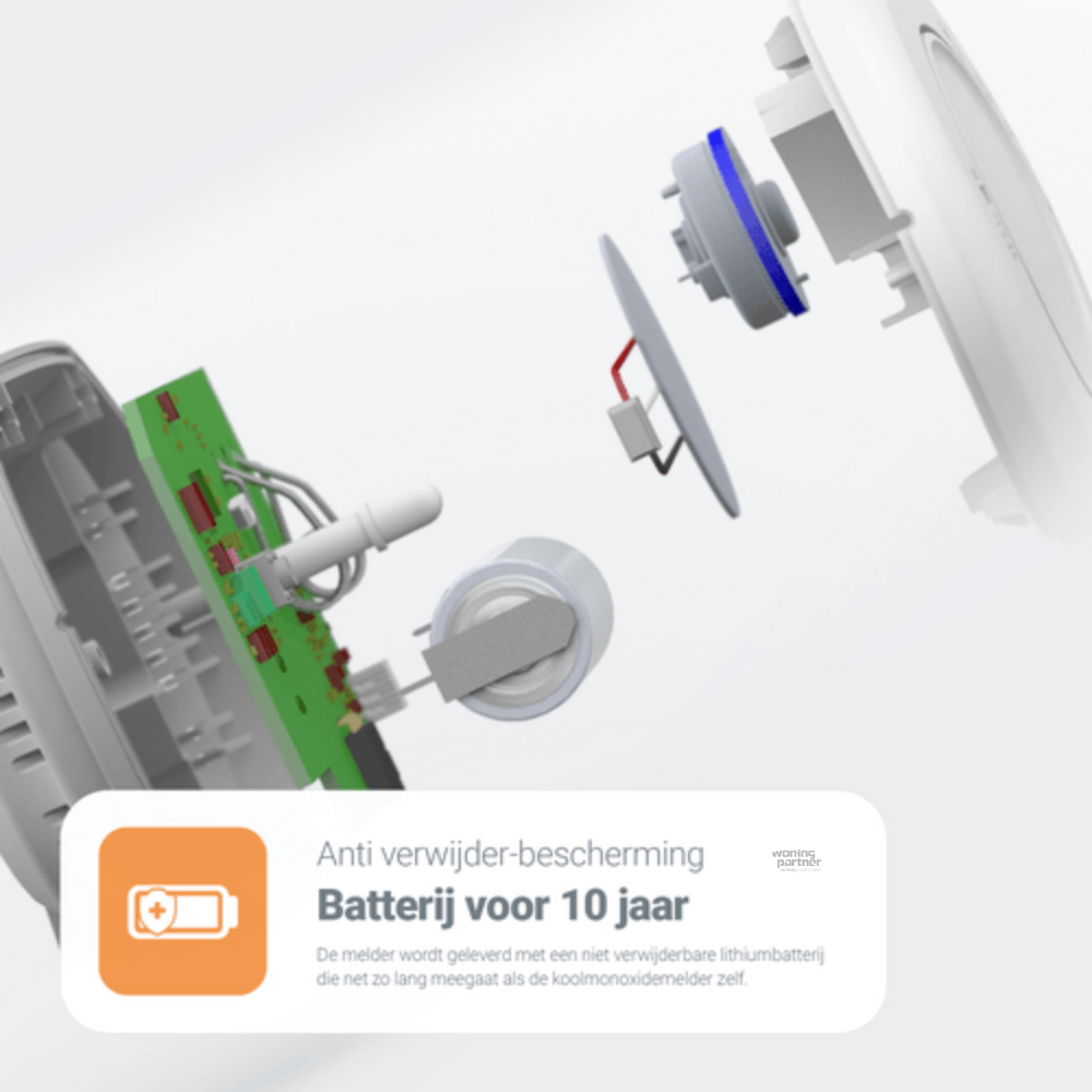 FA3820-EUX FireAngel koolmonoxidemelder vaste 10 jarige batterij FireAngel FA3820-EUX koolmonoxidemelder 10 jaar met diagnose via kabel - Afbeelding 12