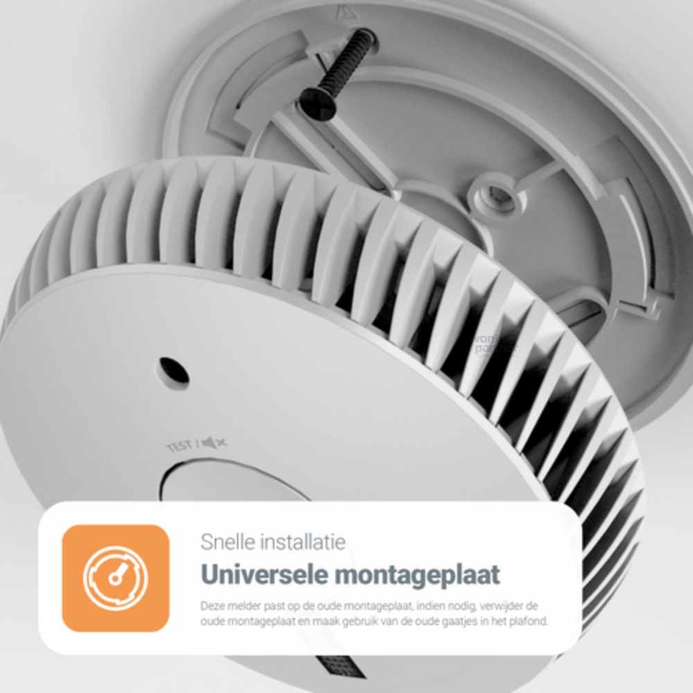 FA6111-INT FireAngel rookmelder met noodverlichting montageplaat. FireAngel FA6111-INT rookmelder met noodverlichting - Afbeelding 6