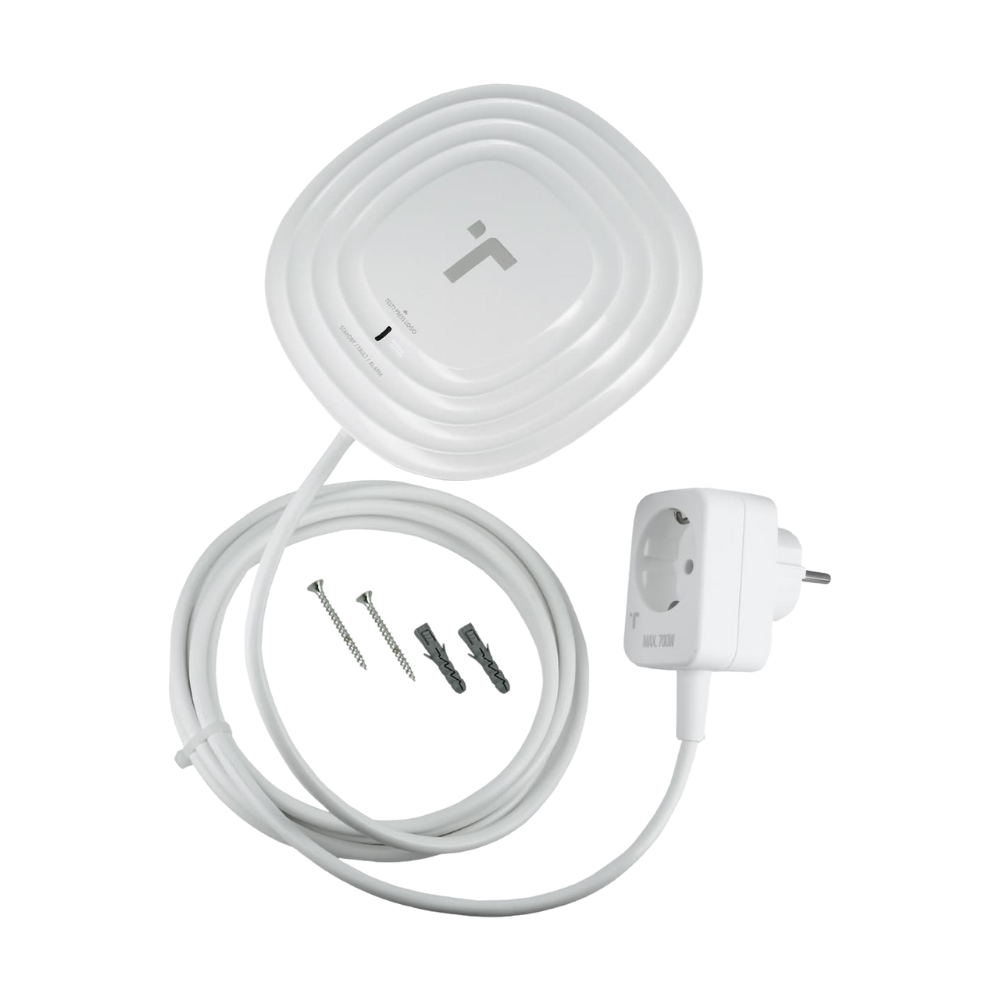 Retwist CO-switch koolmonoxidemelder 230 volt schakelt cv-ketel of warmtepomp automatisch uit bij koolmonoxide detectie past achter ieder merk cv-ketel