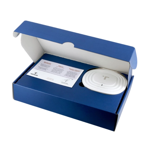 Verpakking Retwist CO-switch koolmonoxidemelder 230 volt in doos.