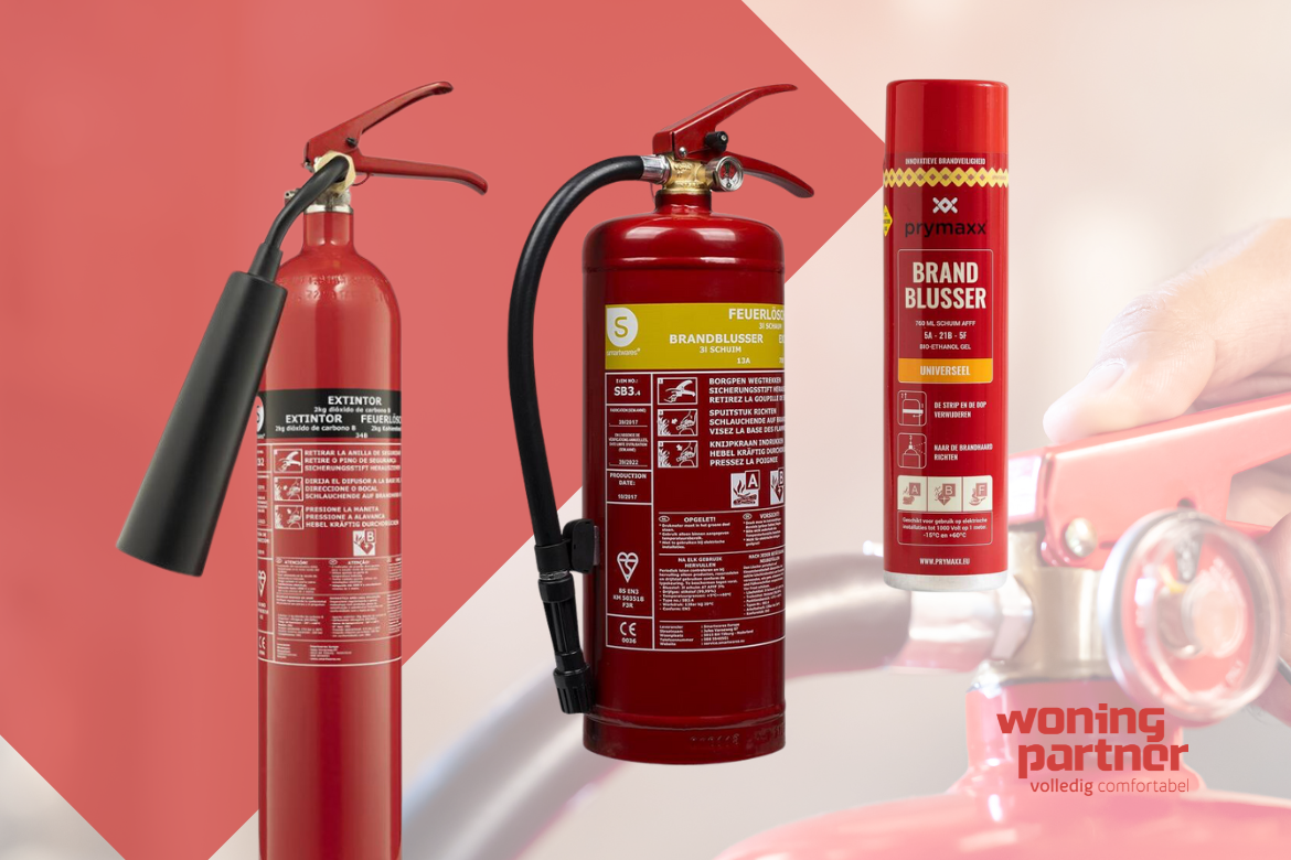 Brandblussers van Woningpartner voor directe brandveiligheid in huis en op de werkvloer. Alle soorten, maten en blustypes in ons assortiment