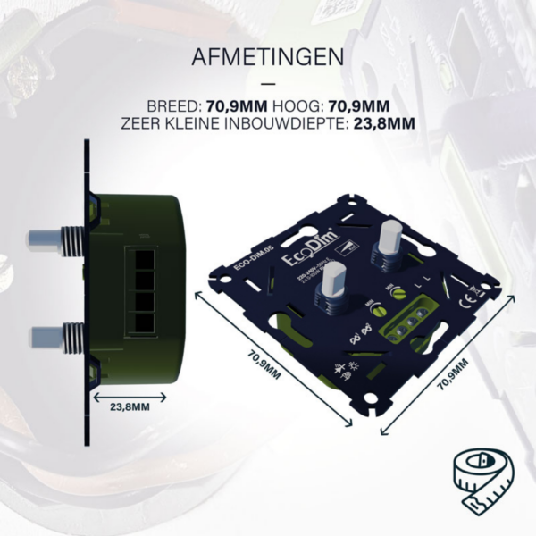 EcoDim.05 Led dimmer duo 2x 0-100W (RLC) - Afbeelding 5