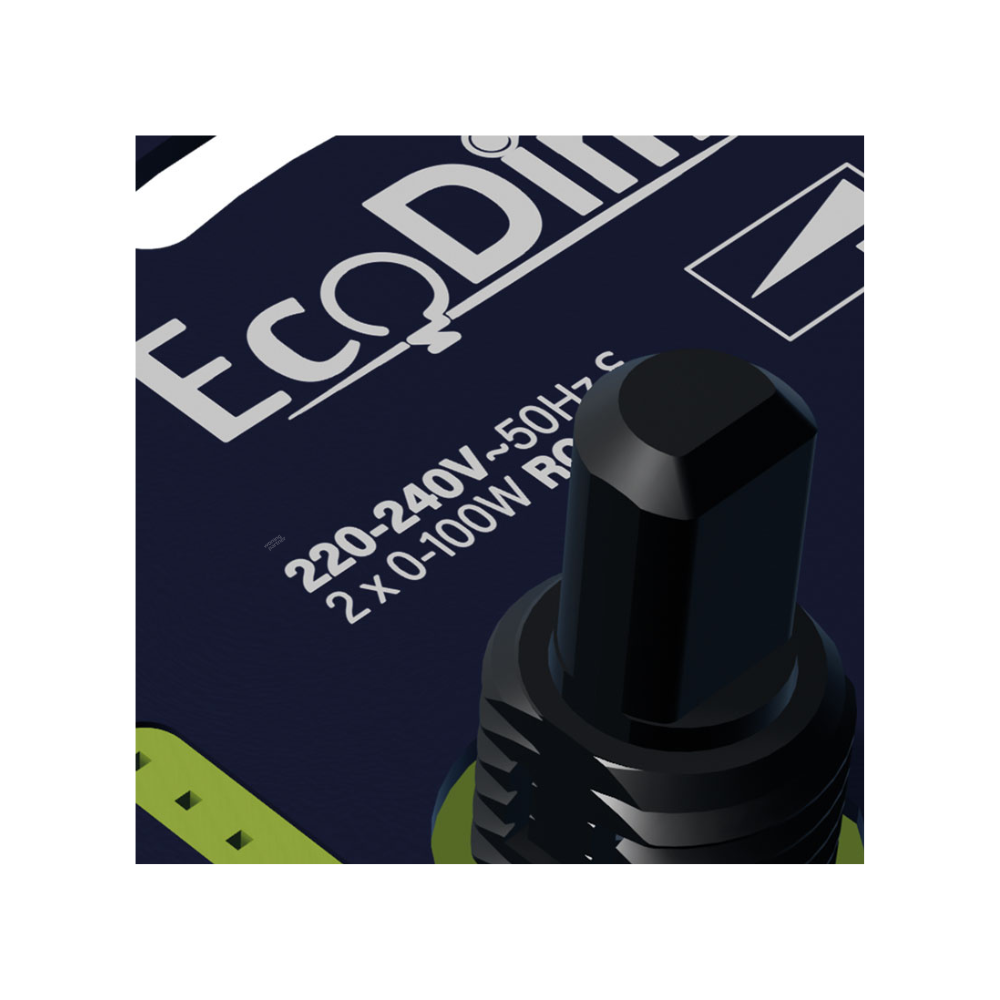 ECO-DIM.05 Zigbee led dimmer_detail. EcoDim.05 Zigbee LED-dimmer duo 2x 0-100W fase afsnijding (RC) - Afbeelding 6