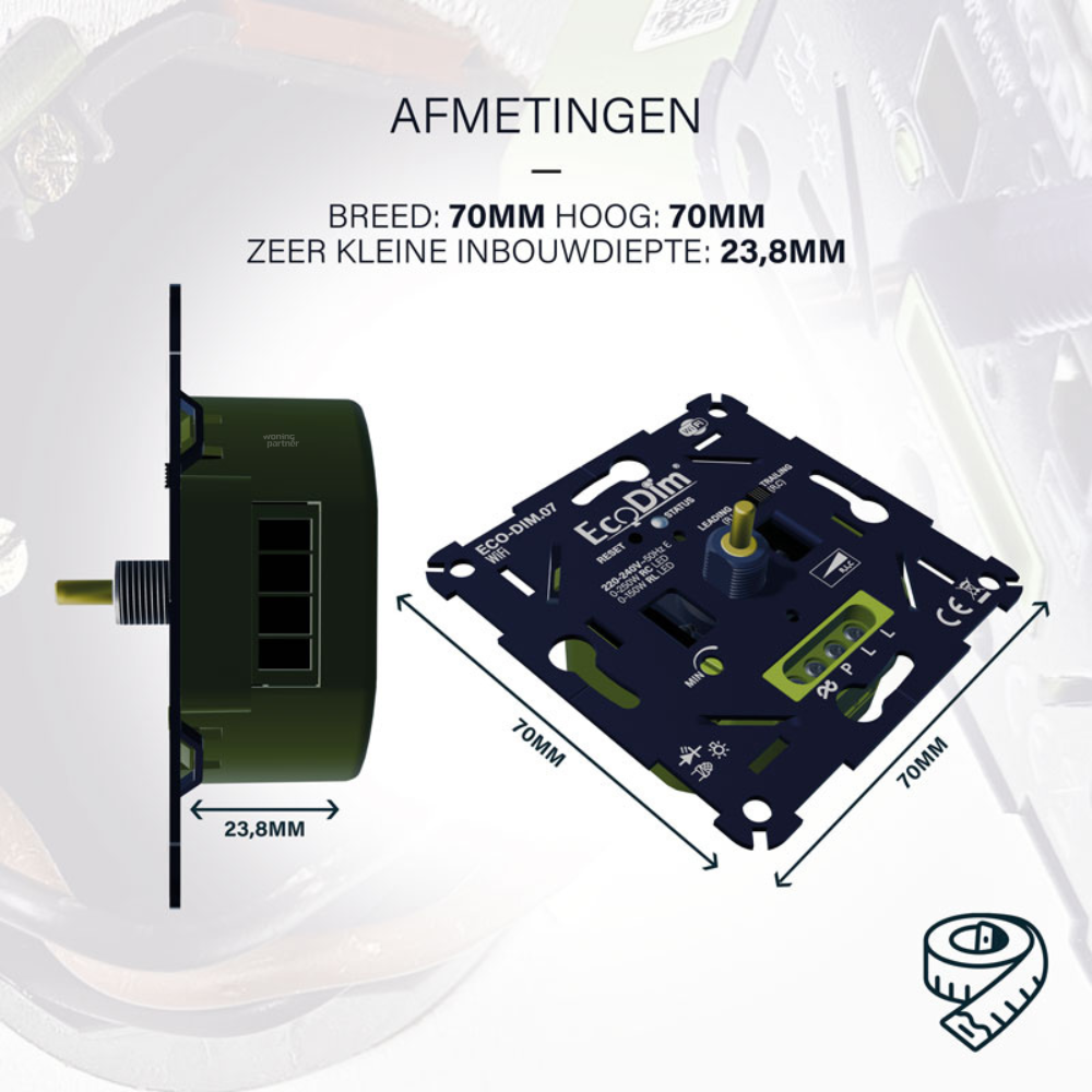 ECO-DIM.07 Led dimmer WiFi druk_draai_afmetingen EcoDim.07 LED-dimmer WiFi druk/draai 0-250W - Afbeelding 7