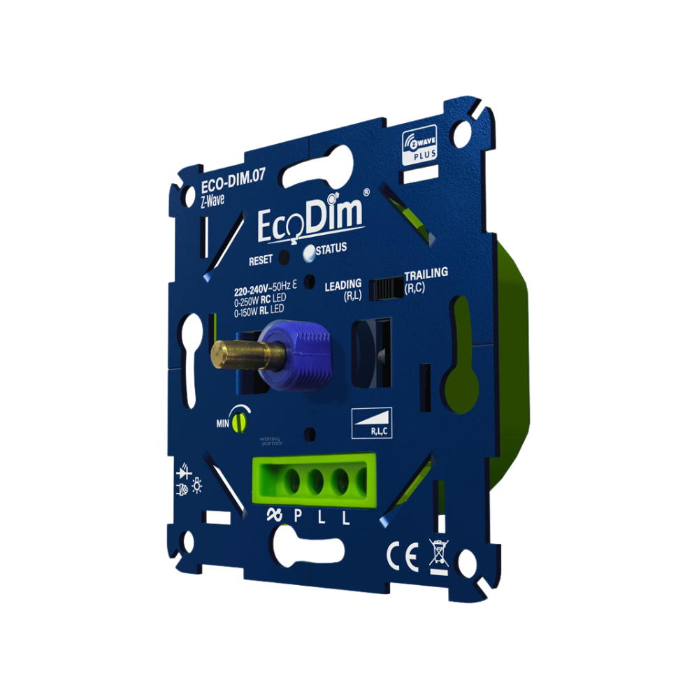 EcoDim.07 Z-Wave LED-dimmer  druk/draai 0-250W (RLC) - Afbeelding 2