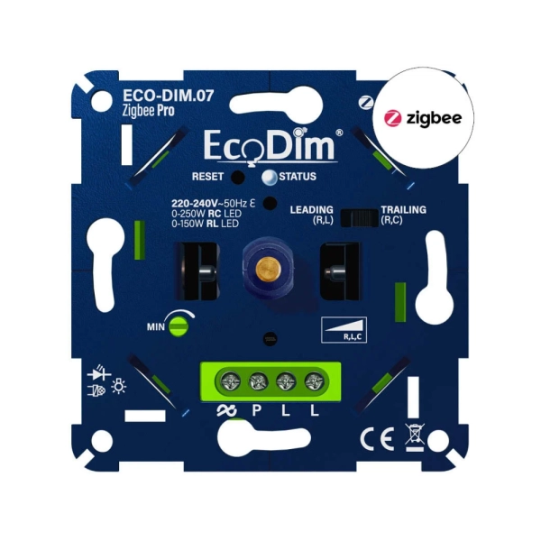 EcoDim.07 LED-dimmer Zigbee Pro druk/draai 0-200W RLC EcoDim.07 LED-dimmer Zigbee Pro druk/draai 0-200W RLC