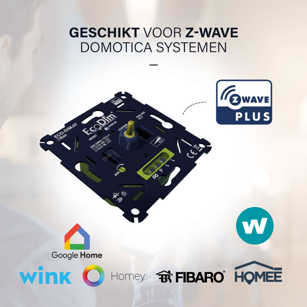 EcoDim.07 Z-Wave LED-dimmer  druk/draai 0-250W (RLC) - Afbeelding 5