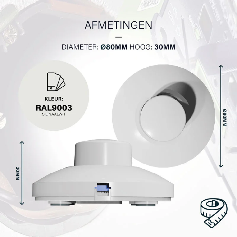 ECO-DIM.09 (W) Led vloerdimmer 0-50W wit_afmetingen EcoDim.09 (W) LED vloerdimmer | 0-50W | wit - Afbeelding 6