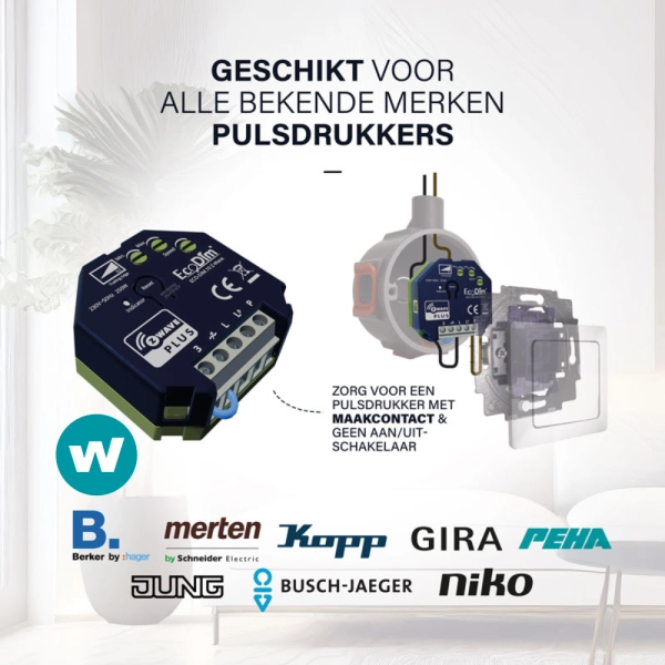 EcoDim.10 Z-Wave voorbeeld geschikte polsdrukkers EcoDim.10 Z-Wave voorbeeld geschikte polsdrukkers