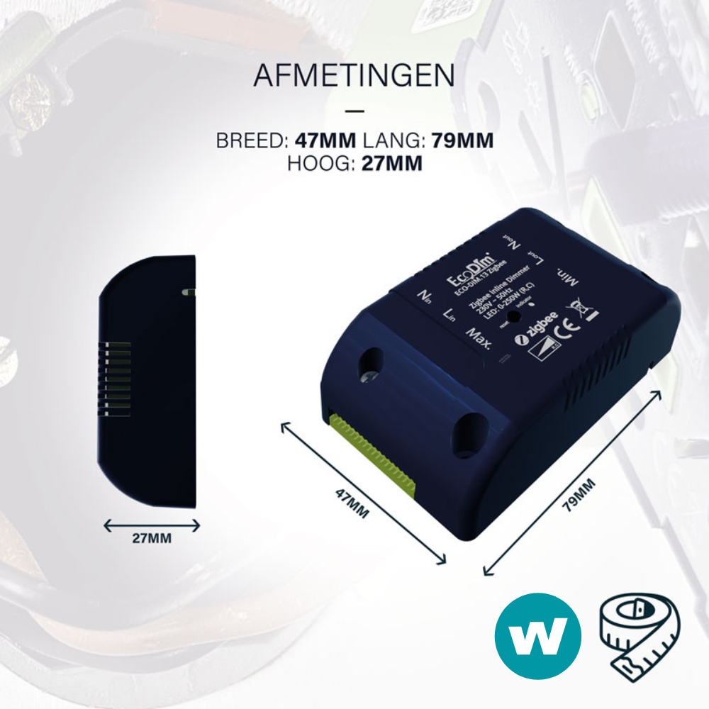 EcoDim.13 inline dimmer Zigbee 250W - Afbeelding 7