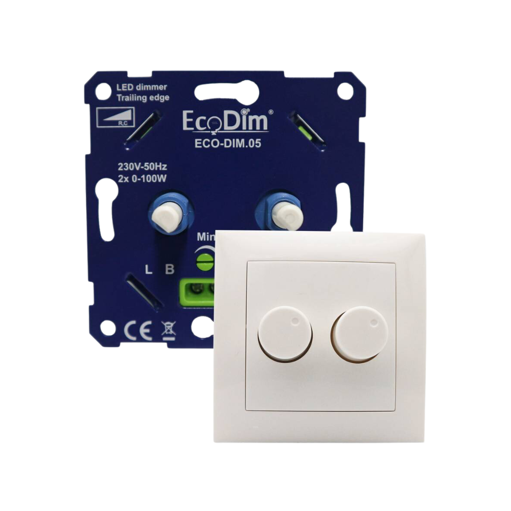 EcoDim ED-10004 Duo dimmerknop passend in Berker S1 - Afbeelding 2