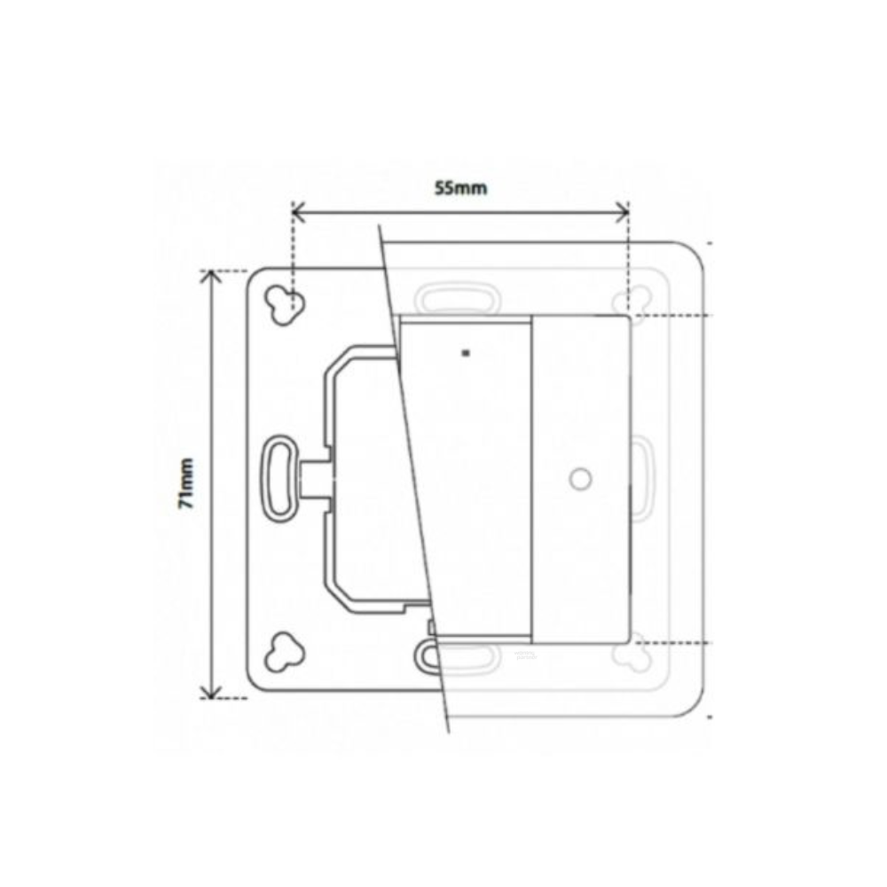 ED-10010 Draadloze schakelaar Zigbee 1 groep wit - Afbeelding 5