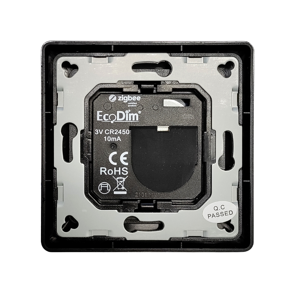 ED-10015 Draadloze schakelaar Zigbee 4 groepen zwart_achterzijde ED-10015 Draadloze schakelaar Zigbee 4 groepen zwart - Afbeelding 2