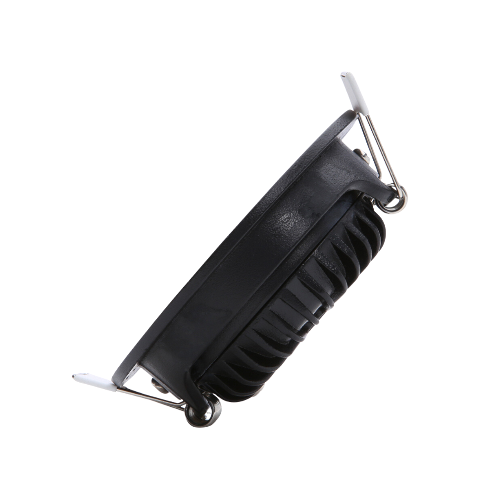 ED-10023 Led inbouwspot kleine inbouwdiepte_zijaanzicht ED-10023 Led inbouwspot kleine inbouwdiepte IP54 dim to warm, rond, zwart, 75mm - Afbeelding 3