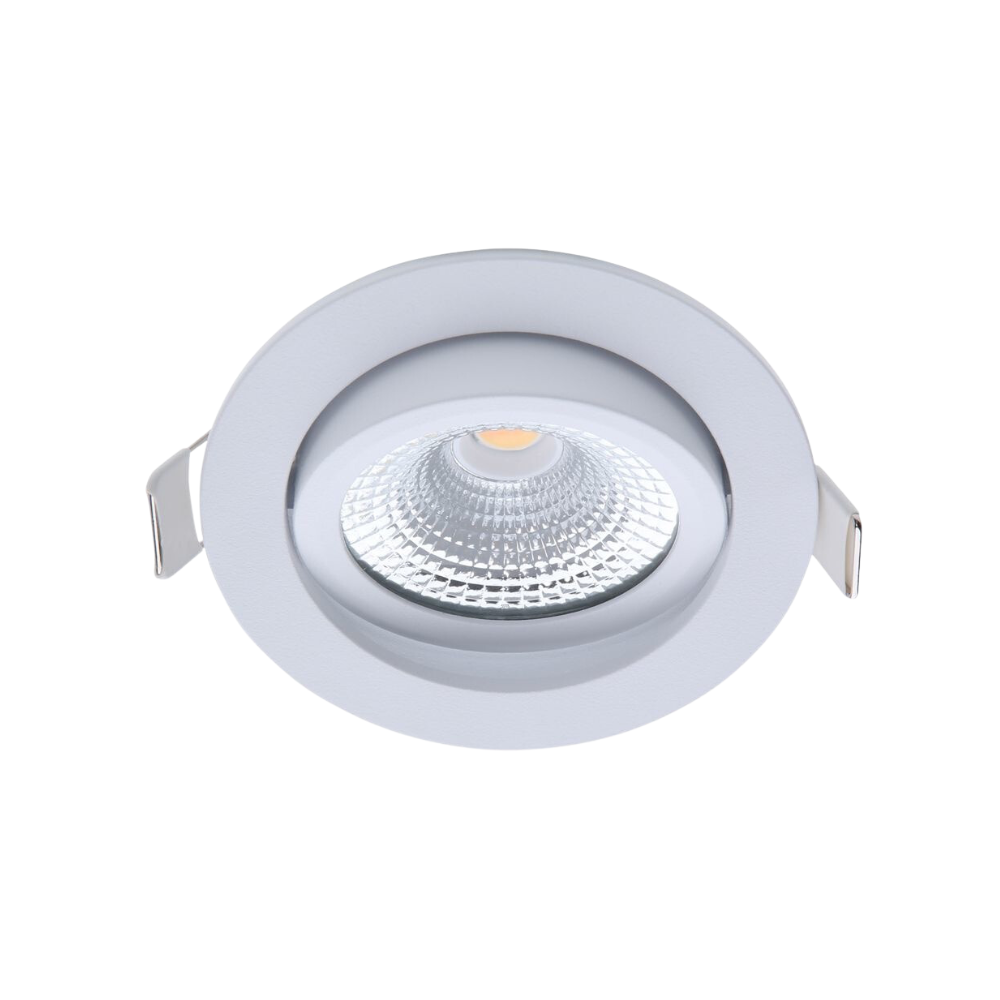ED-10028 Led inbouwspot kleine inbouwdiepte IP54 warm wit, rond, wit, 75mm - Afbeelding 2