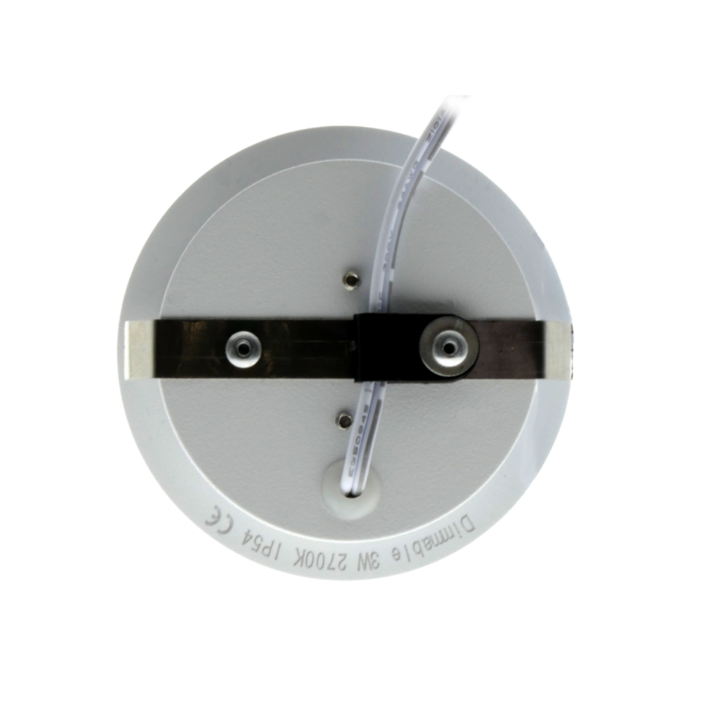 ED-10044 Led meubelspot-wit_vlakke_bovenzijde ED-10044 Led meubelspot kleine inbouwdiepte IP54 warm wit, rond, wit, 55mm - Afbeelding 8