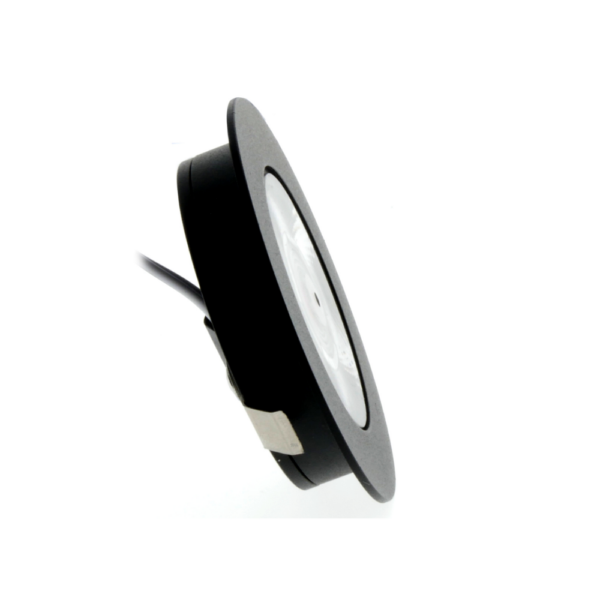 ED-10046 Led meubelspot kleine inbouwdiepte IP54 warm wit, rond, zwart, 55mm - Afbeelding 2