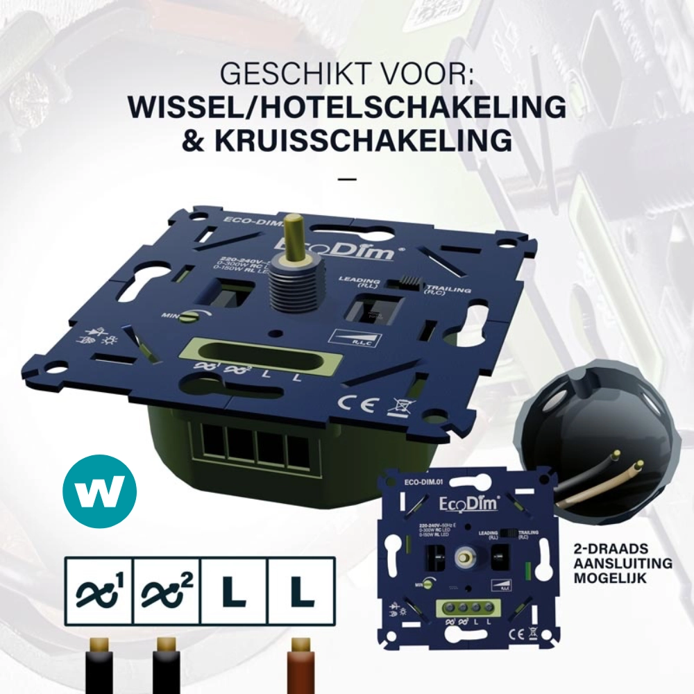 EcoDim-01-LED-dimmer-wisselschakeling-kruisschakeling bestellen EcoDim.01 LED-dimmer wisselschakeling en kruisschakeling