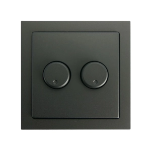 EcoDim Duo dimmerknop passend in Busch-Jaeger Future Linear mat zwart